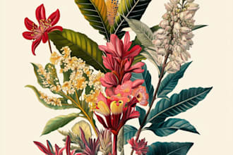 create a realistic botanical drawing