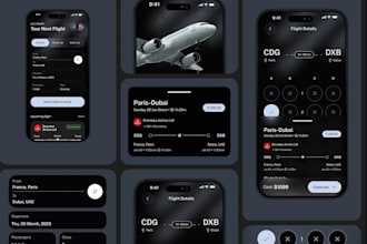 build flight booking app, flight tracking app, car parking, ev charging app