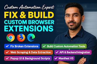 build and fix a custom chrome and firefox browser extension