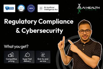 health app hipaa, soc2, gdpr, ai act, pen tests cybersecurity, compliance, audit