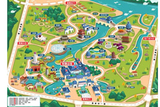 design custom map illustrations, vector maps, and travel guide maps