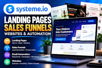 systemeio landing pages, sales funnels, websites and automation