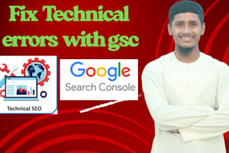 fix technical errors  with gsc, advanced search console setup