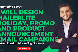 design mailerlite holiday, promo email campaigns and product announcement emails