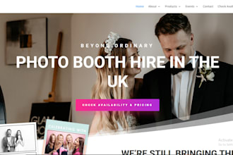 design a stunning photo booth website