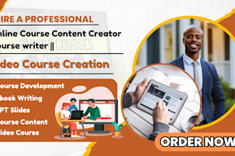 write online course content, course curriculum, do video course for any topic