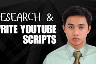 handle research and scriptwriting for your youtube video