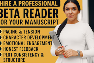 be your beta and alpha reader for honest manuscript critique