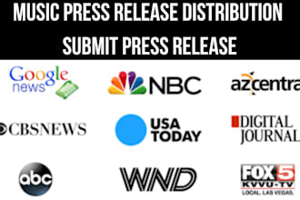 write press release, music press release distribution and submit press release