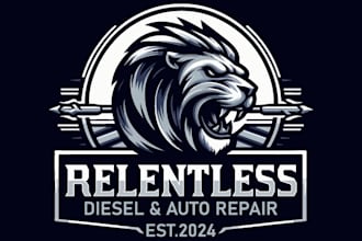 design beautiful diesel and auto repair logo