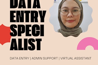 do data entry and admin support work