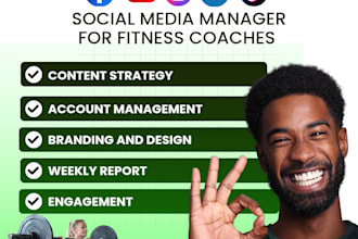 manage social media for fitness, gym, and leadership coaches