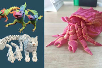 3d toy design articulated action figure 3d fidget toy articulated animal stl