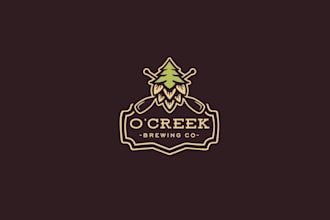 design a bold modern craft brewery logo that stands out