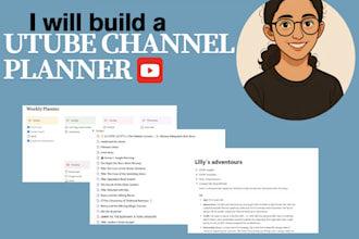 do a youtube channel planner notion