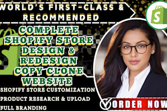 design redesign shopify website, copy clone shopify dropshipping store, cro