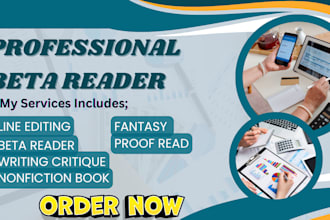 beta read critique your fiction story fantasy manuscript line editing