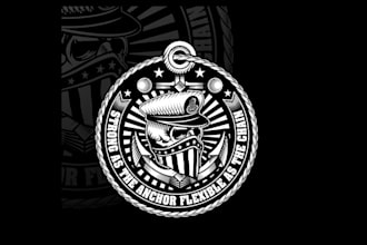 design hand drawn military army defense logo