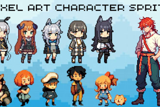 make pixel character sprite tiles sets animation pixel art game asset rpg game