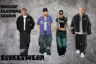 design streetwear mockups and graphics