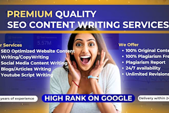 be your SEO content writer, article writer and blog writer