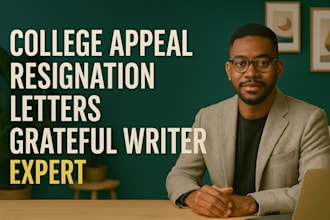 write college appeal letter, resignation letter as your expert grateful writer