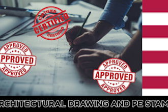provide architectural mep pe stamps seals for all USA city permit approval