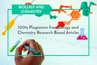 write well researched chemistry, biology and science articles