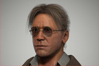 create ultra realistic 3d characters for cgi unreal engine and metahuman design