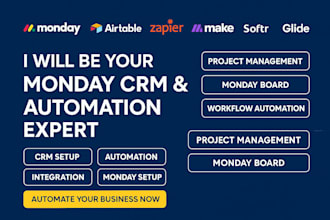 setup and automate your monday CRM workflow and custom integrations