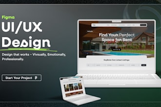 design modern, clean UI UX website or landing page