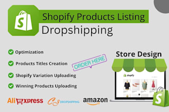 upload and list products on shopify with data entry