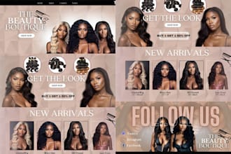 design hair extension shopify store, redesign hair extension store website