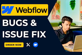 fix all bugs, errors and responsive issues on your webflow site