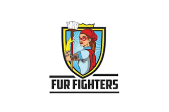 do new spray cleaning logo with a superhero is born to fight