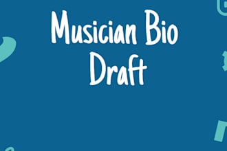 draft bios for your professional musician or artist profiles