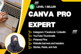 be your canva design expert, infographic animation, canva pro,banner
