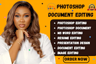 edit, format, create any document in microsoft word and photoshop
