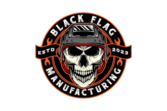 make eye catching skull head, goat skull vintage logo just in 12 hours