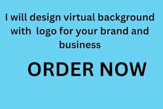 design zoom virtual logo with  background