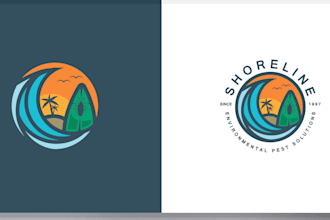 design a camp, adventure, mountain, or beach logo