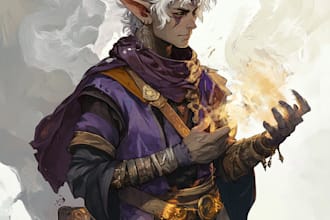 draw character, dnd, fantasy, concept art, or card game