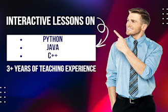 teach programming in python, java, cpp, oop