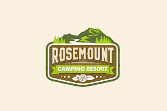 design an adventure, travel, outdoor, or camp logo
