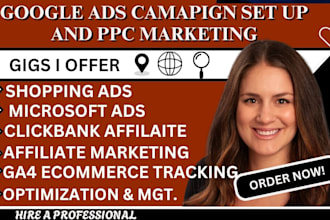 google ads PPC clickbank affiliate marketing campaign meta ads microsoft bing