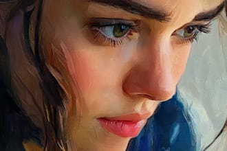 do realistic digital oil painting