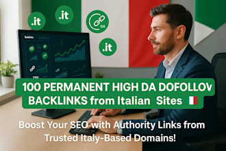 create 100 permanent italy high da dofollow backlinks