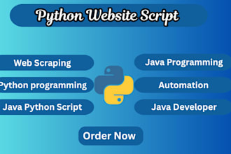 do web scraping, python script, ,scripts, api, matplotlib, java python script