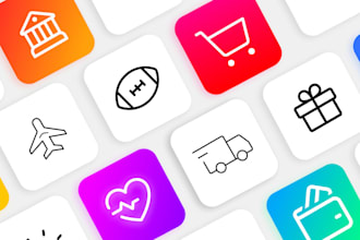 design custom vector icons set