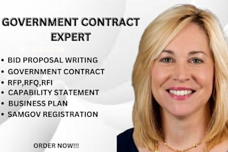 research government contract rfp,rfq, write winning proposal,business plan